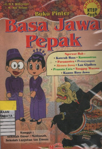 Image of Buku Pinter Basa Jawa Orientasi Basa Jawa Pepak KTSP 2008
