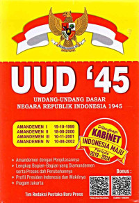 Image of UUD '45 (UNDANG-UNDANG DASAR NEGARA REPUBLIK INDONESIA 1945)